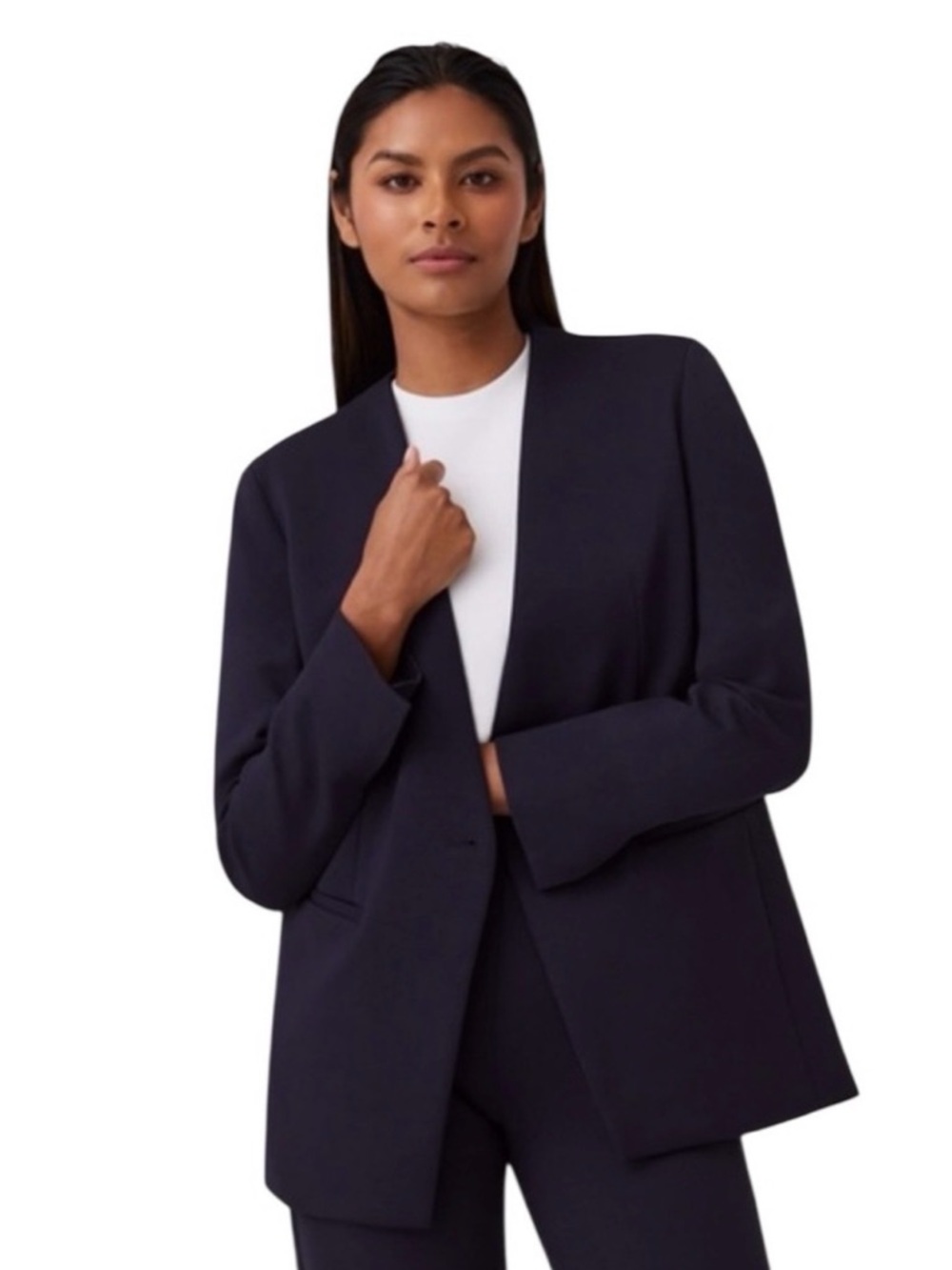 Spanx Ponte Perfect Collarless Blazer Size Large Tailored Workwear